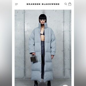Brandon Blackwood Long RIBBED COMFORTER COAT